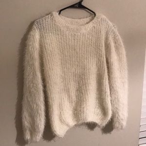 White chunky sweater